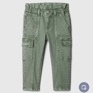 Baby Gap Military Green Just Like Mom Ruffle Cargo Jeans Size 5 yrs